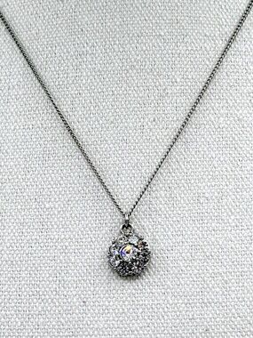 multi-Petal Flower Cluster Rhinestone Woman’s Necklace Jewelry